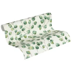 A.S. Création behang bloemen groen en wit - 53 x 1005 cm