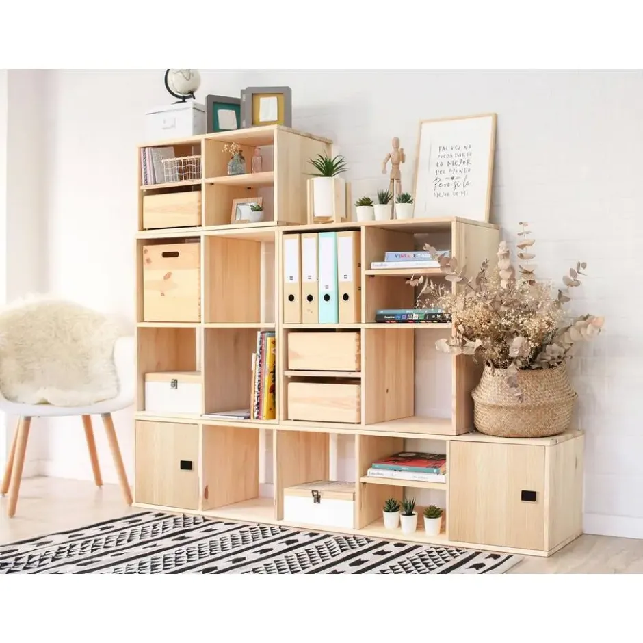 Astigarraga Dinamic Vakkenkast open - met plank - PEFC grenen - 36x36cm