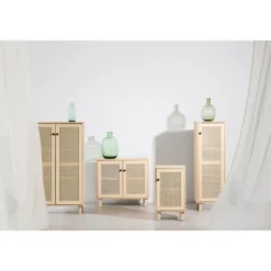 Astigarraga Wandkast Sense - 2 deuren - grenen en rotan