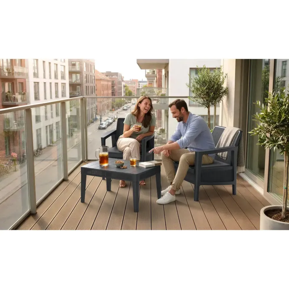 Atlas Linea Balkonset - 2 personen - Grafiet
