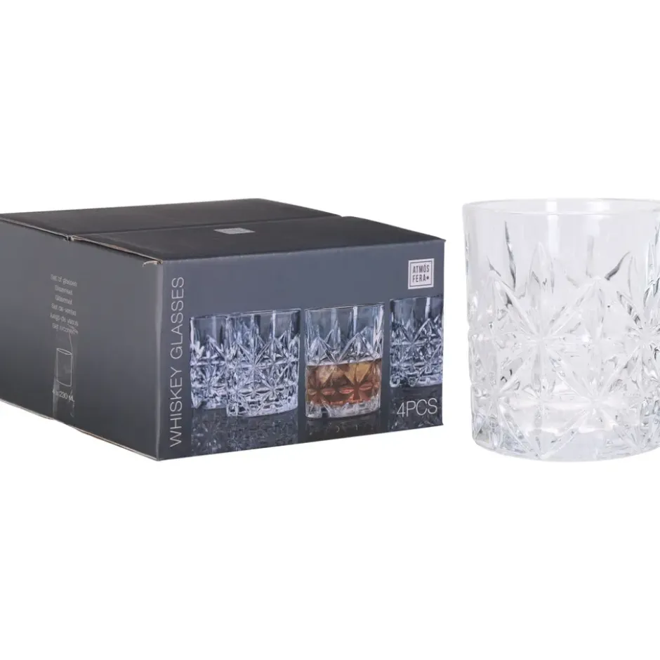 Atmos Fera Whiskey glas - 4x stuks - 230 ml - drinkglazen