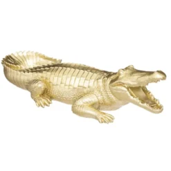 Atmosphera Beeld Krokodil Victor - 39 cm - polyresin - goud
