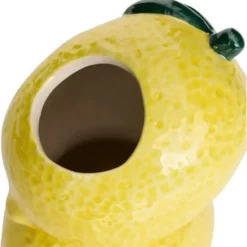 Atmosphera Bloemenvaas Fruity - citroen - geel - 9 x 20 cm