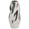Atmosphera Bloemenvaas Silver Sky - zilver - keramiek - H28 cm