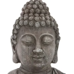 Atmosphera Boeddha hoofd beeld - binnen/buiten - stone - 50 cm