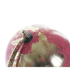 Atmosphera Decoratie wereldbol / globe - roze / goud - 19 x 17 x 38 cm