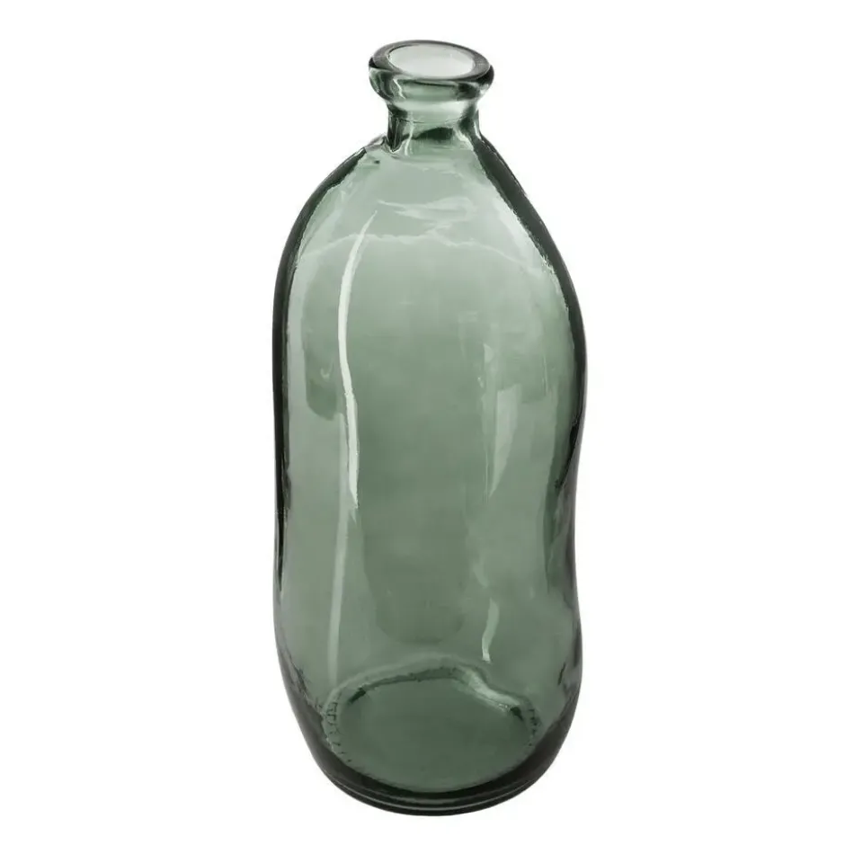 Atmosphera fles vaas - groen transparant - glas - H51 x D23 cm