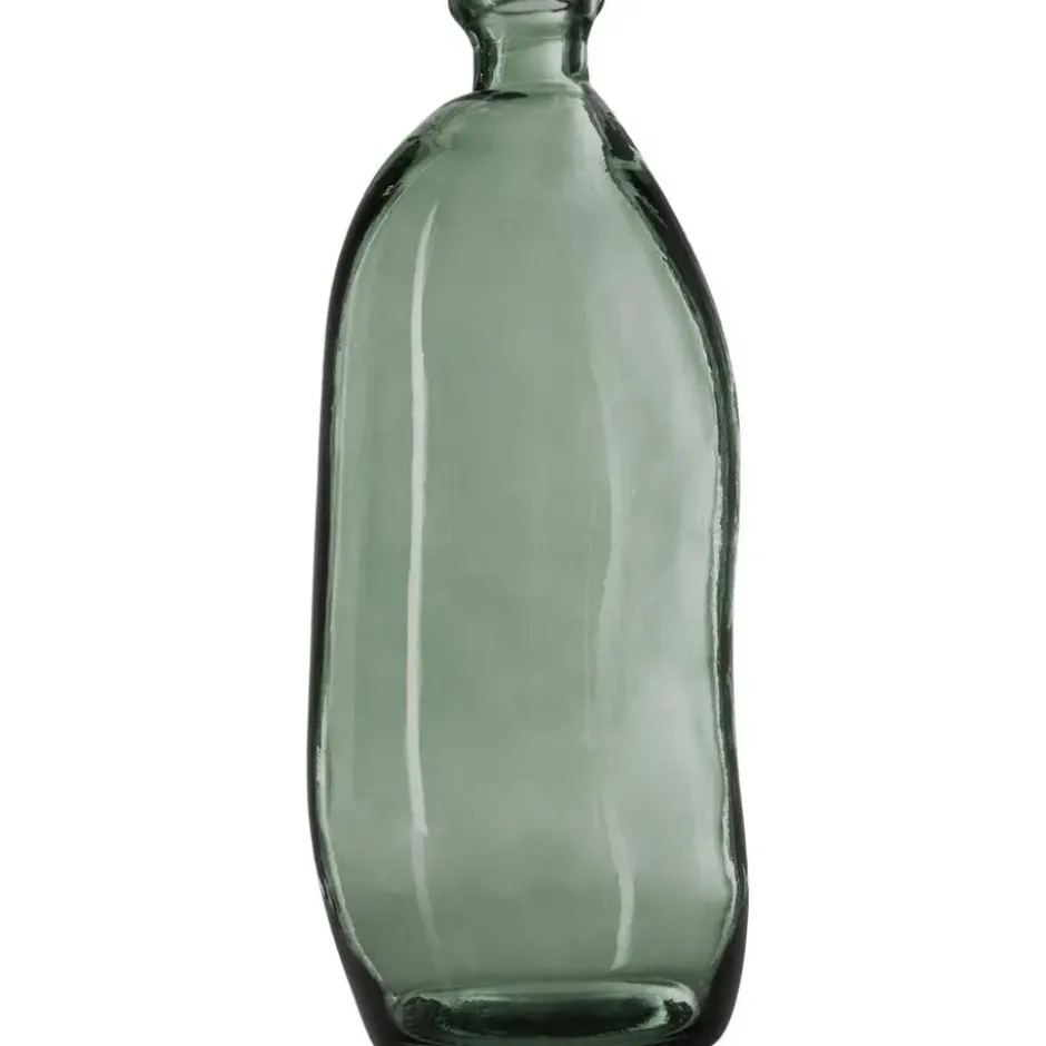 Atmosphera fles vaas - groen transparant - glas - H51 x D23 cm