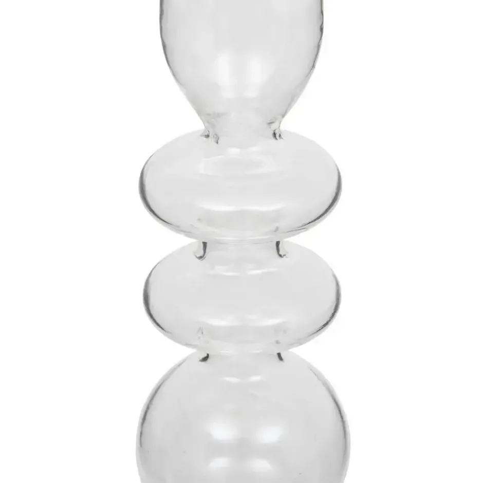 Atmosphera kaarsen kandelaar - dinerkaarsen - transparant - 22 cm