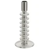 Atmosphera kaarsen kandelaar - dinerkaarsen - zilver - H22 cm