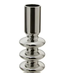 Atmosphera kaarsen kandelaar - dinerkaarsen - zilver - H22 cm