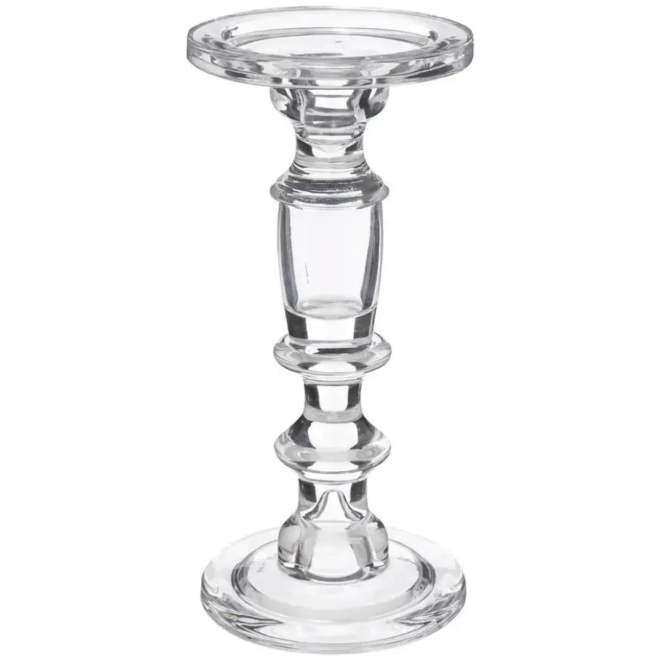 Atmosphera kaarsen kandelaar - stompkaarsen - glas - 24 cm