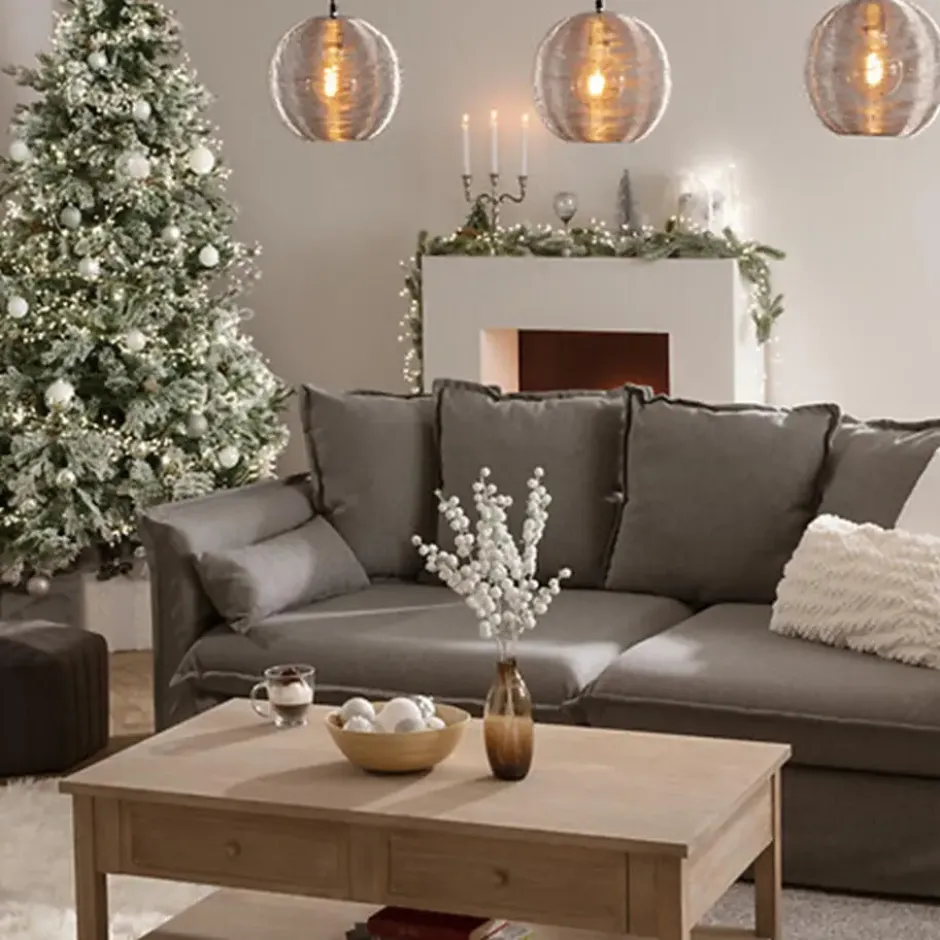 Atmosphera kaarsen kandelaar - 3 armen - metaal - zilver - 27 cm