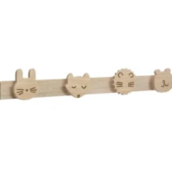 Atmosphera Kapstok kinderkamer - dieren koppen - 4 haken - MDF