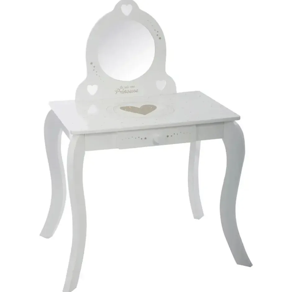 Atmosphera Kaptafel voor kind - hout - wit - 70 x 50 x 91 cm