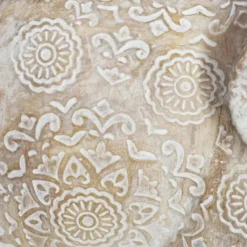 Atmosphera Olifanten dierenbeeldje - beige Mandala - 19 x 10 x 15 cm