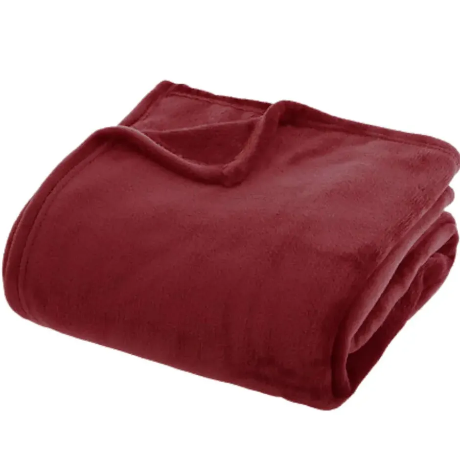 Atmosphera Plaid - Bordeaux rood - polyester - 180 x 230 cm