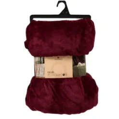 Atmosphera Plaid - Bordeaux rood - polyester - 180 x 230 cm