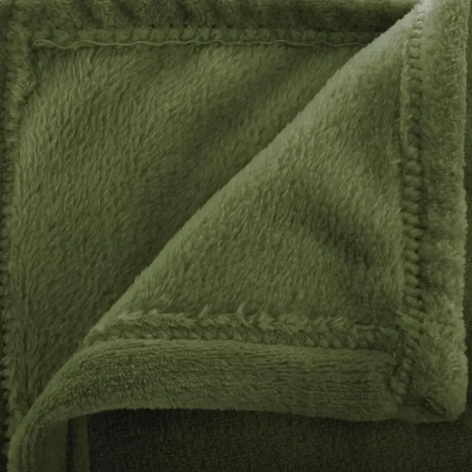 Atmosphera Plaid - donkergroen - polyester - 180 x 230 cm