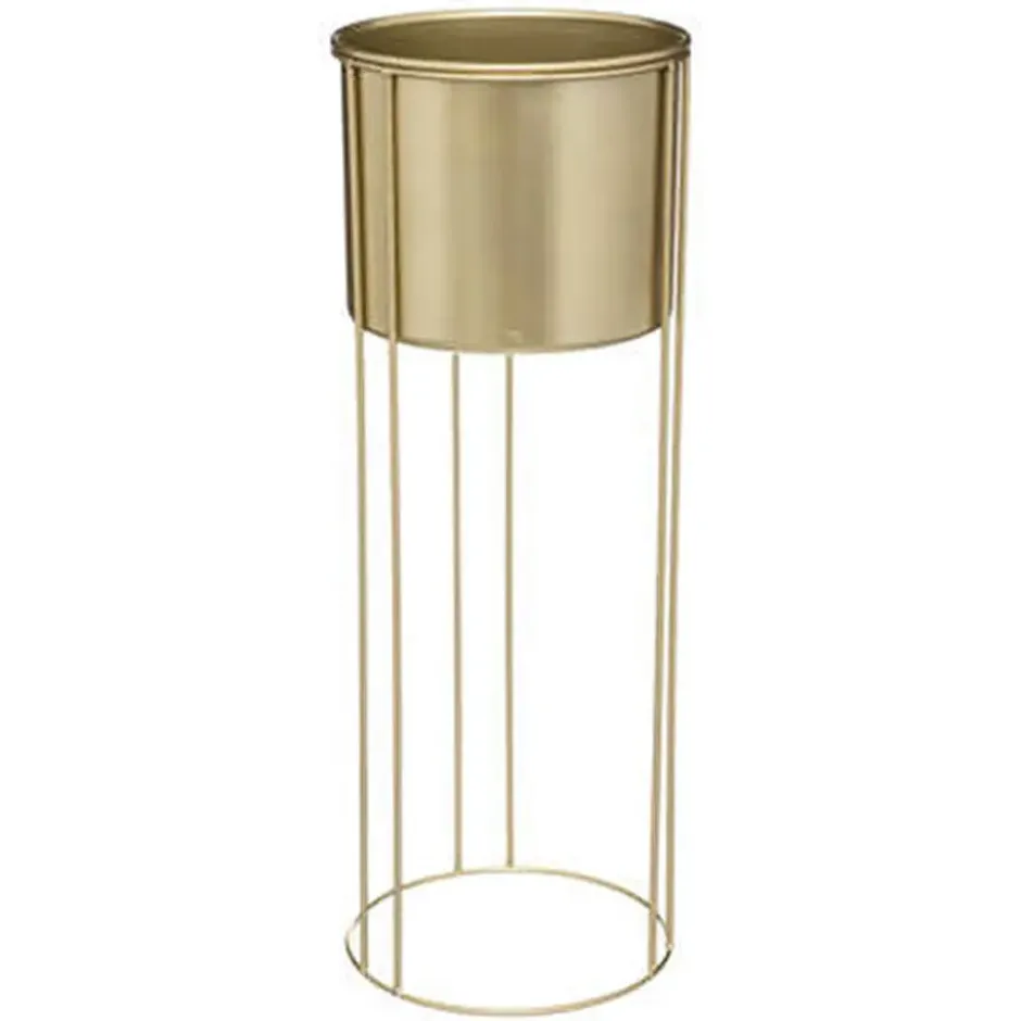 Atmosphera Plantenpotten - 2x - standaard - goud - 41 en 58 cm