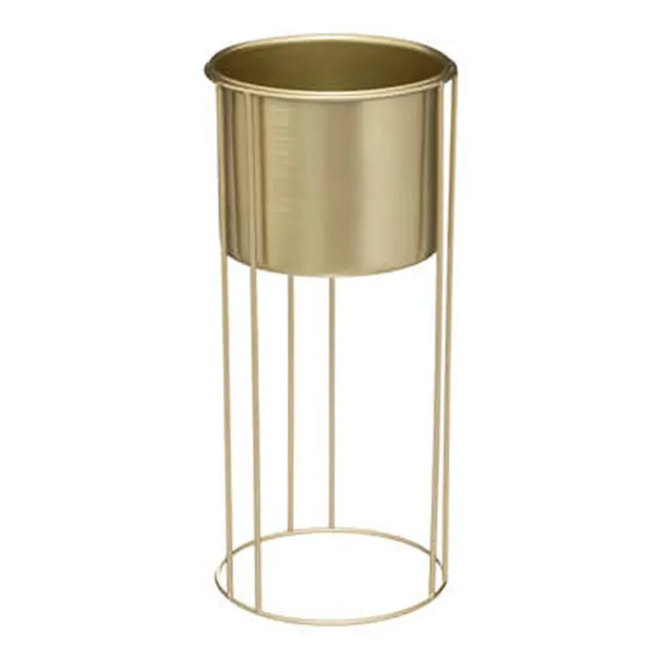 Atmosphera Plantenpotten - 2x - standaard - goud - 41 en 58 cm