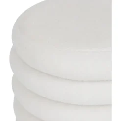 Atmosphera Poef Giulia - wit - boucle/teddy - 59 x 45 cm