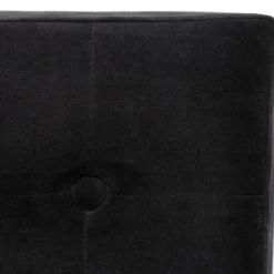 Atmosphera Poef - zwart - 38 x 38 cm - mdf/fluweel - hocker