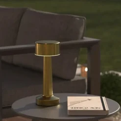 Atmosphera portable tafellamp Caracas - goud - draadloos