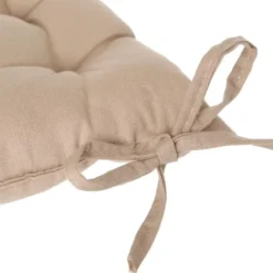 Atmosphera Stoelkussen - beige - katoen - 36 x 36 x 4 cm