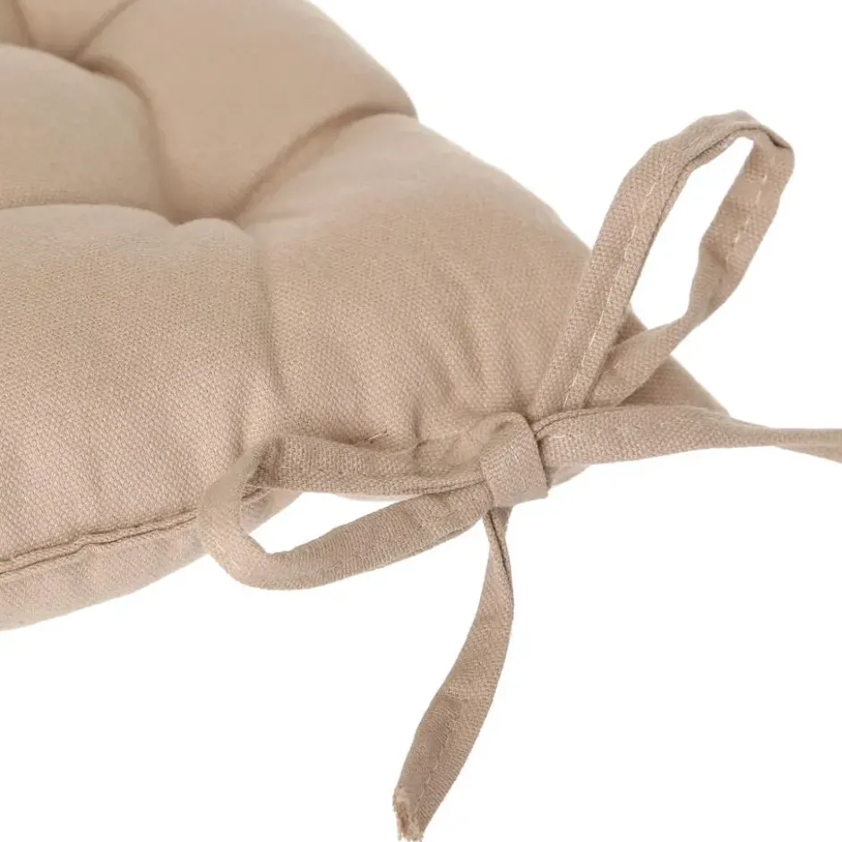 Atmosphera Stoelkussen - beige - katoen - 36 x 36 x 4 cm