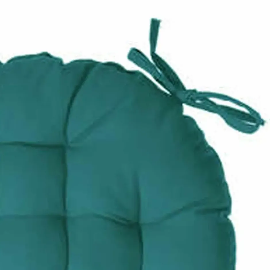 Atmosphera Stoelkussen - petrol groen - 38 x 6.5 cm - zitkussen