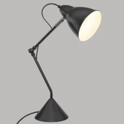 Atmosphera Tafellamp/bureaulamp Design Light - zwart - 62 cm