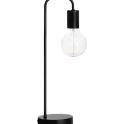 Atmosphera Tafellamp/bureaulamp Design Light - zwart - 46 cm