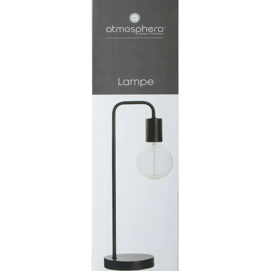Atmosphera Tafellamp/bureaulamp Design Light - zwart - 46 cm