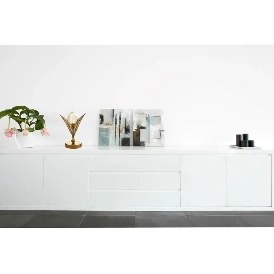 Atmosphera Tafellamp Goud - Blad - 24,5 cm - Slaap/Woonkamer