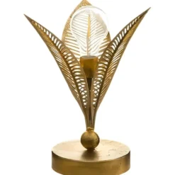 Atmosphera Tafellamp Goud - Blad - 24,5 cm - Slaap/Woonkamer