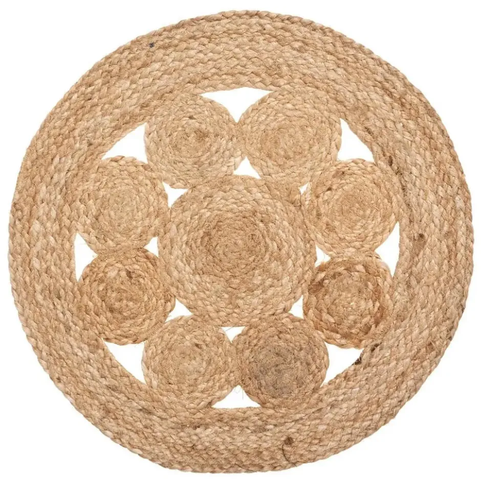 Atmosphera Tafel Placemat - jute naturel - rond - 38 cm