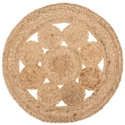 Atmosphera Tafel Placemat - jute naturel - rond - 38 cm