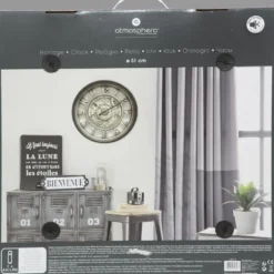 Atmosphera Wandklok/muur klok - Vintage - Dia 50 cm