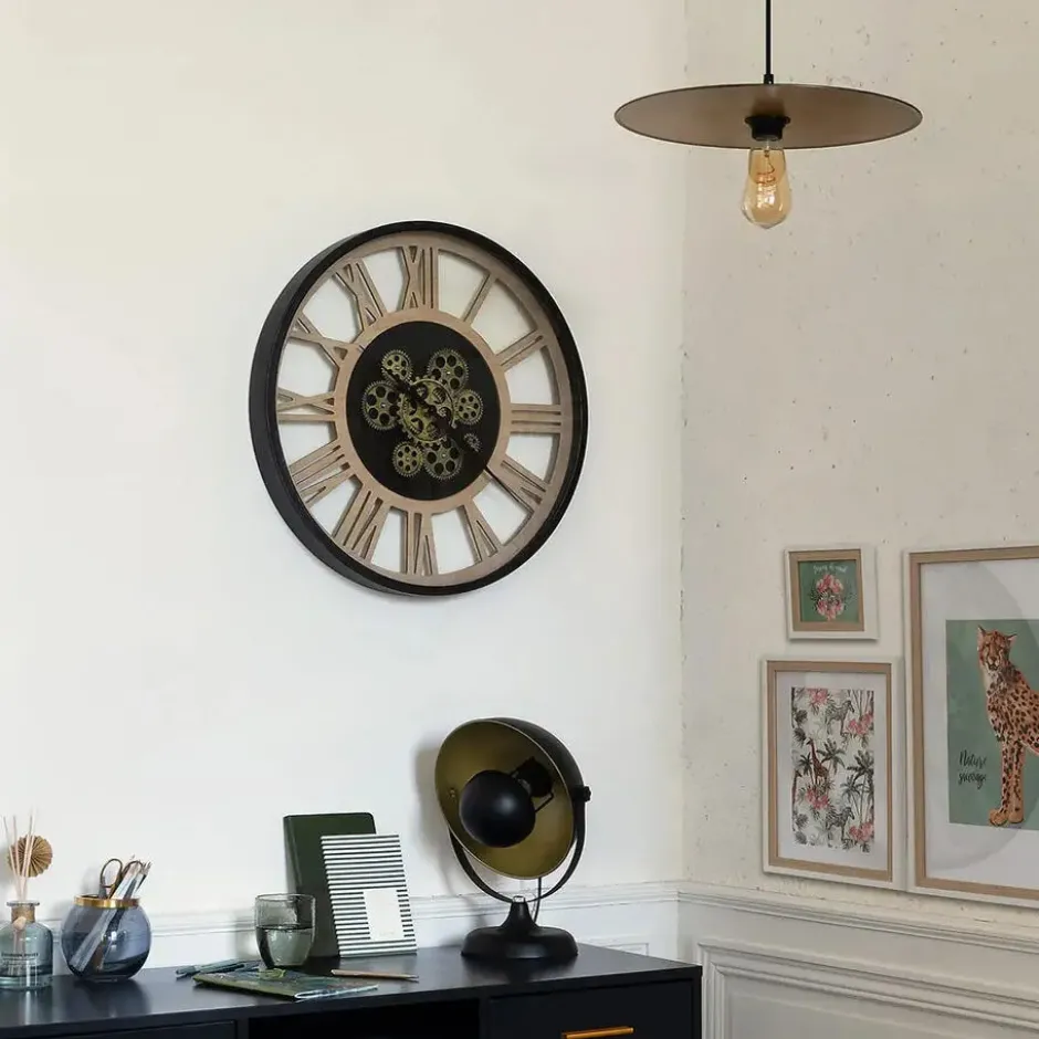 Atmosphera Wandklok/muur klok - Vintage - Dia 57 cm