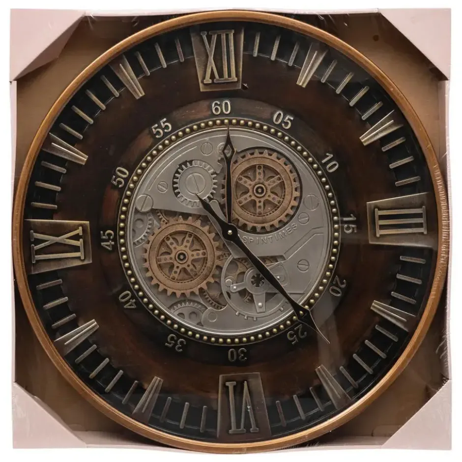Atmosphera Wandklok Roma Uno - Vintage Metal - D59 cm - metaal