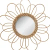 Atmosphera Wandspiegel - bloem - rotan - D38 cm - bohemian