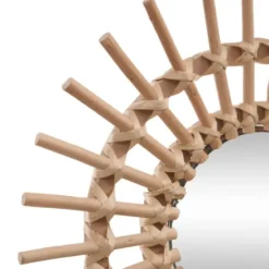 Atmosphera Wandspiegel - rond - rotan - 30 cm - bohemian spiegel