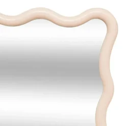 Atmosphera Wandspiegel Waves - beige - 60 x 38 cm - kunststof