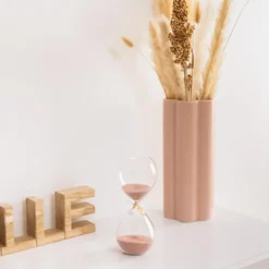Atmosphera Zandloper - decoratie/tijd - 30 minuten - roze zand