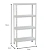 Avasco Stellingkast Metaal - Opbergrek Solid 50 - 145x72,5x30 - wit
