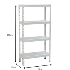Avasco Stellingkast Metaal - Opbergrek Solid 50 - 145x72,5x30 - wit