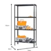 Avasco Stellingkast Metaal - Opbergrek Solid 50 - 145x72,5x30 - zwart