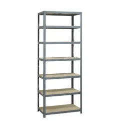 Avasco Stellingkast - Zilver - Extra hoog - Metaal - 222x90x45cm