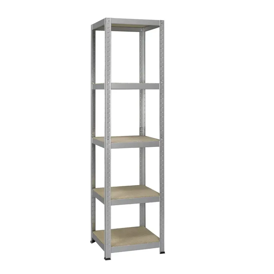 Avasco Stellingkast - Zilver - Opbergrek vierkant metaal - 176x45x45cm